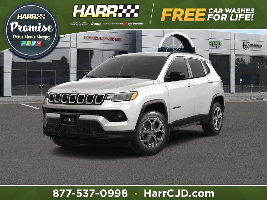 Bright White Clearcoat 2024 Jeep Compass Latitude 4WD SUV / Crossover Four-Wheel Drive 8-Speed Automatic