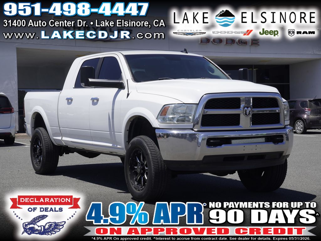 Bright White Clearcoat 2018 RAM 2500 SLT Mega Cab 4WD Pickup Truck Four-Wheel Drive 6-Speed Automatic