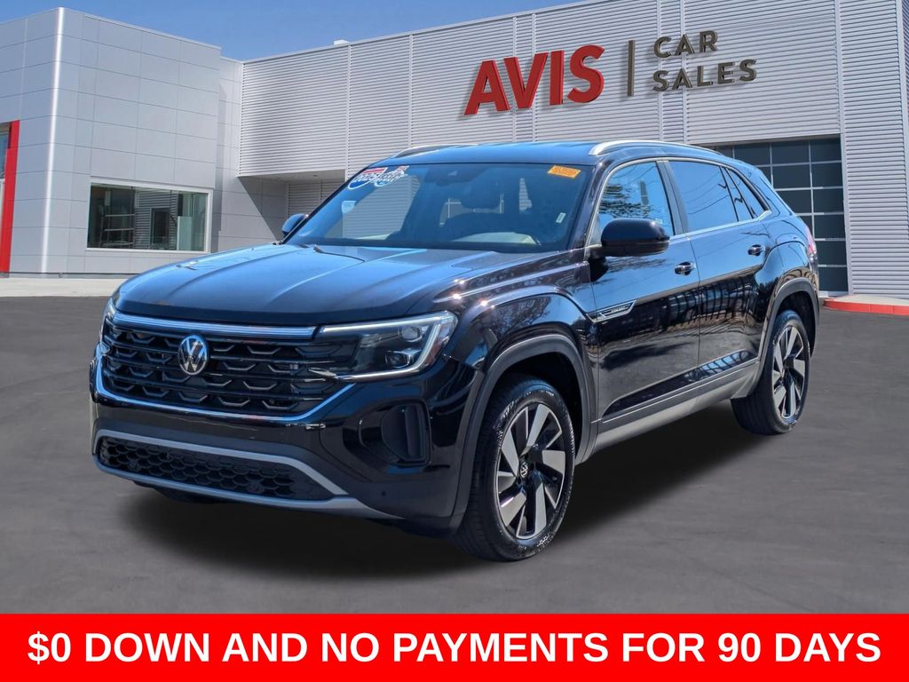 Black 2025 Volkswagen Atlas Cross Sport SE FWD with Technology SUV / Crossover Front-Wheel Drive 8-Speed Automatic