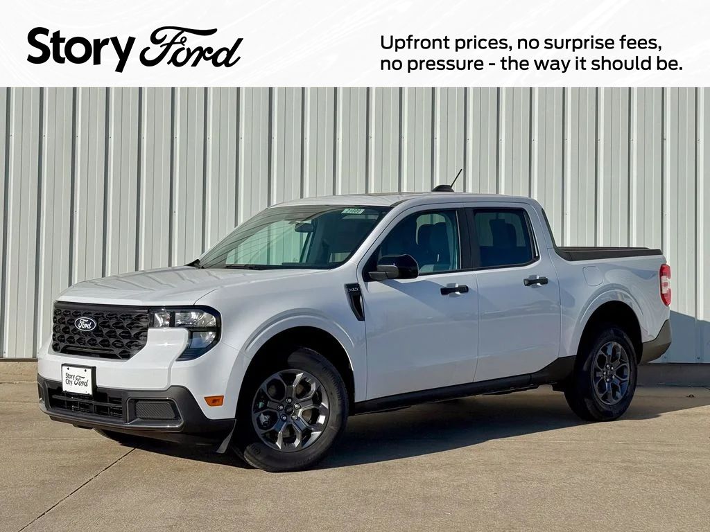 Oxford White 2025 Ford Maverick XLT SuperCrew FWD Pickup Truck Front-Wheel Drive Continuously Variable Transmission