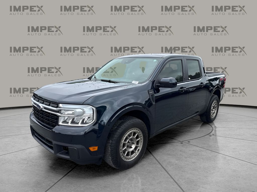 Alto Blue Metallic Tinted Clearcoat 2023 Ford Maverick Pickup Truck All-Wheel Drive 8-Speed Automatic