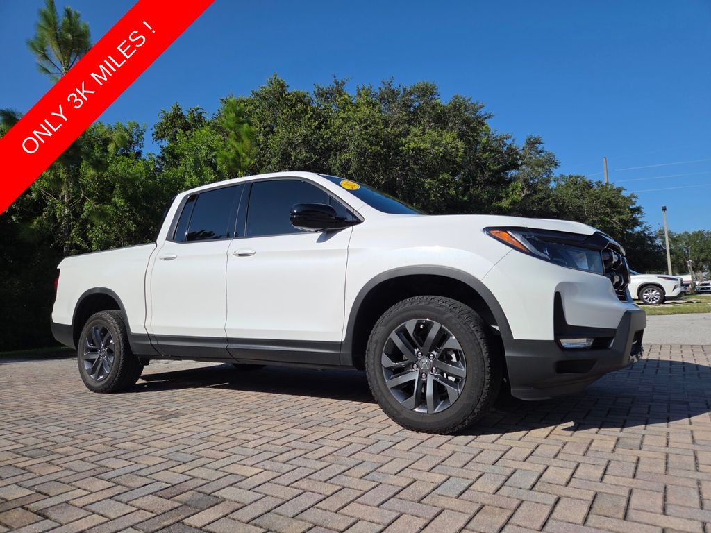 Platinum White Pearl 2025 Honda Ridgeline Pickup Truck All-Wheel Drive 9-Speed Automatic