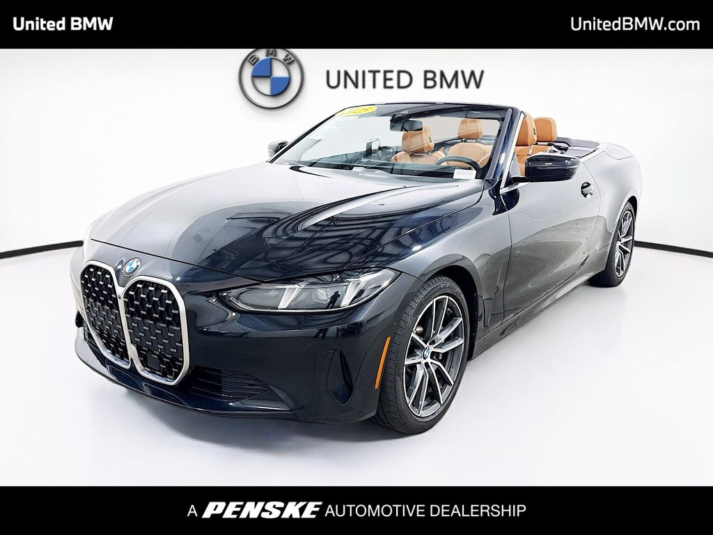 Black Sapphire Metallic 2025 BMW 4 Series 430i Convertible RWD Convertible Rear-Wheel Drive 8-Speed Automatic