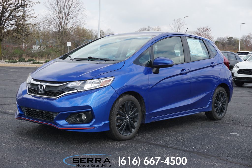 Aegean Blue Metallic 2018 Honda Fit Sport Hatchback Front-Wheel Drive 6-Speed Manual