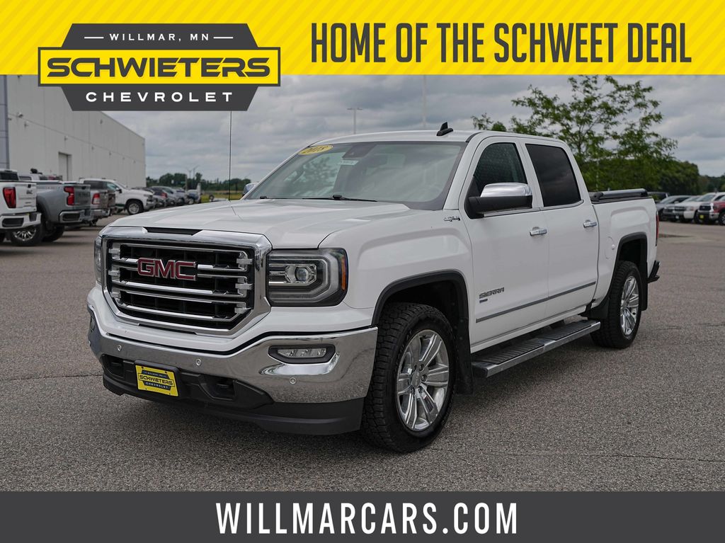 Summit White 2018 GMC Sierra 1500 Pickup Truck Four-Wheel Drive 8-Speed Automatic