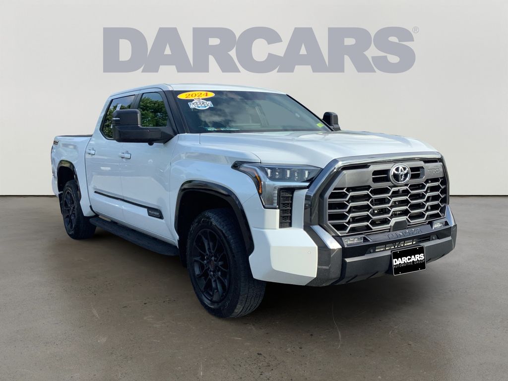 White (Wind Chill Pearl) 2024 Toyota Tundra Platinum CrewMax Cab 4WD Pickup Truck Four-Wheel Drive Automatic