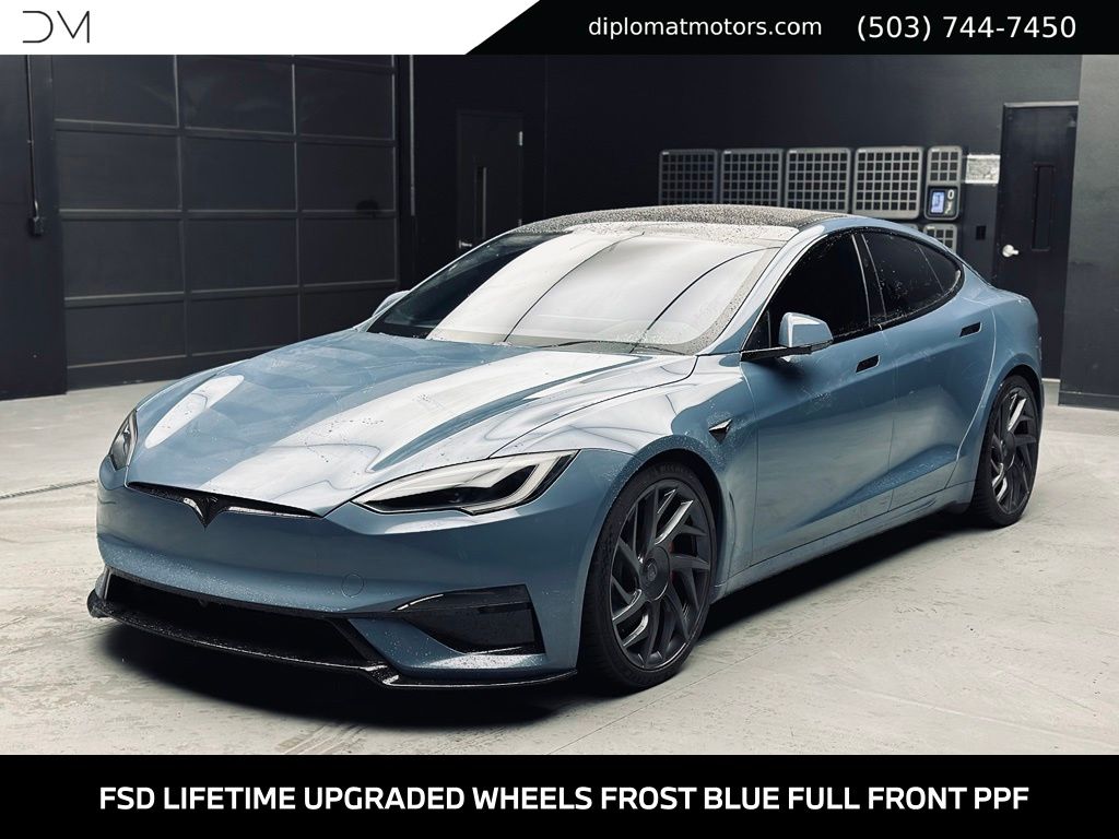 Frost Blue 2026 Tesla Model S Sedan All-Wheel Drive 1-Speed Automatic
