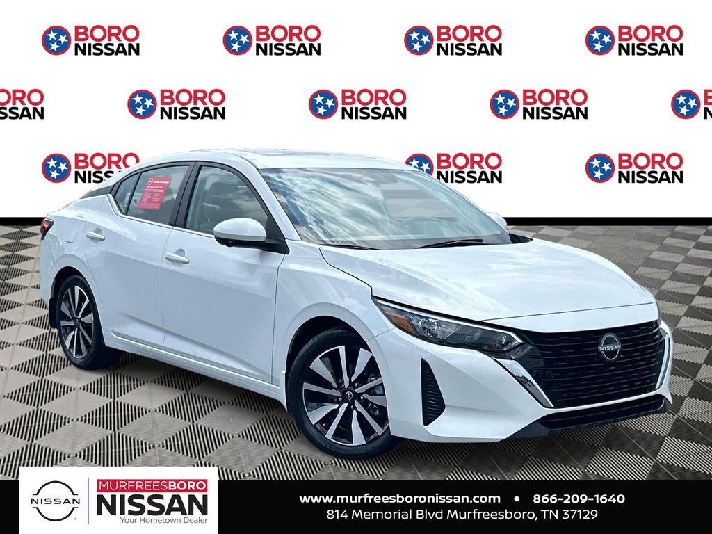 Aspen White Tricoat 2024 Nissan Sentra Sedan Front-Wheel Drive Continuously Variable Transmission