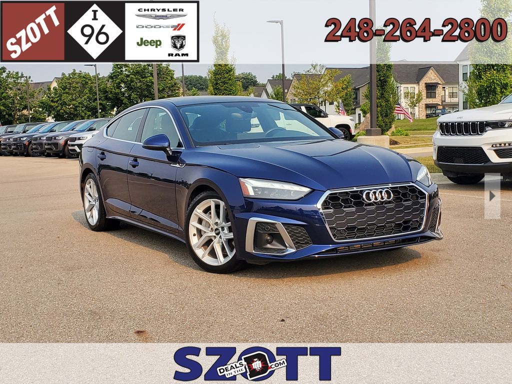 Navarra Blue Metallic 2024 Audi A5 Sportback Sedan All-Wheel Drive 7-Speed Automatic