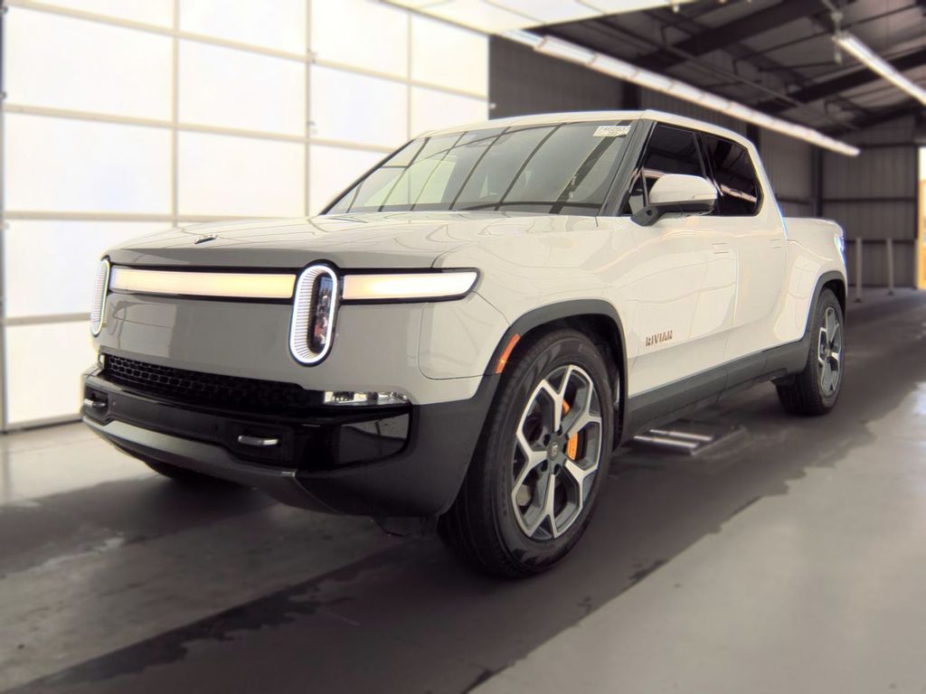 Glacier White 2022 Rivian R1T Pickup Truck All-Wheel Drive 1-Speed Automatic