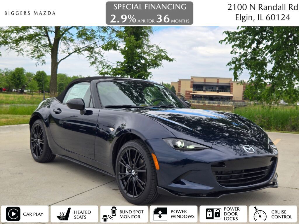 Crystal Blue 2026 Mazda MX-5 Miata Convertible Rear-Wheel Drive 6-Speed Manual