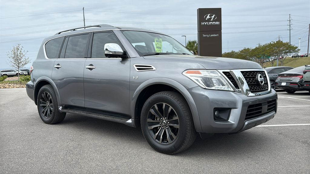 Gray (Gun Metallic) 2020 Nissan Armada Platinum RWD SUV / Crossover 4X2 7-Speed Automatic