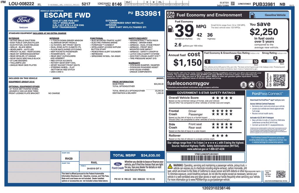 Used 2023 Gray Ford ST-Line image 2