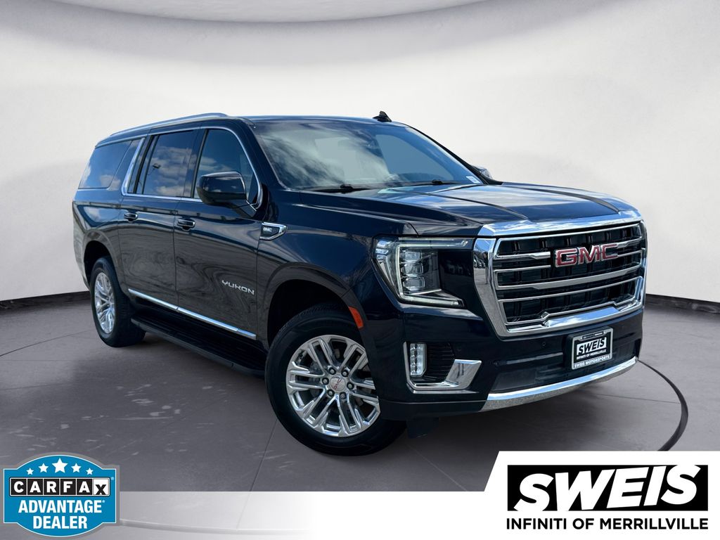 Midnight Blue Metallic 2021 GMC Yukon XL SLT 4WD SUV / Crossover Four-Wheel Drive
