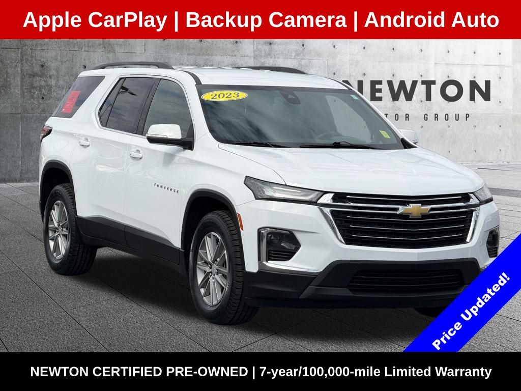 Summit White 2023 Chevrolet Traverse SUV / Crossover Front-Wheel Drive 9-Speed Automatic