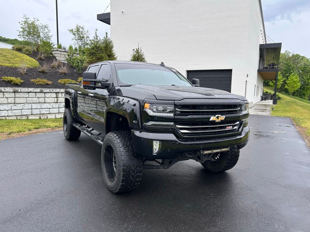 Black 2018 Chevrolet Silverado 1500 LTZ Crew Cab 4WD Pickup Truck Four-Wheel Drive 8-Speed Automatic Overdrive