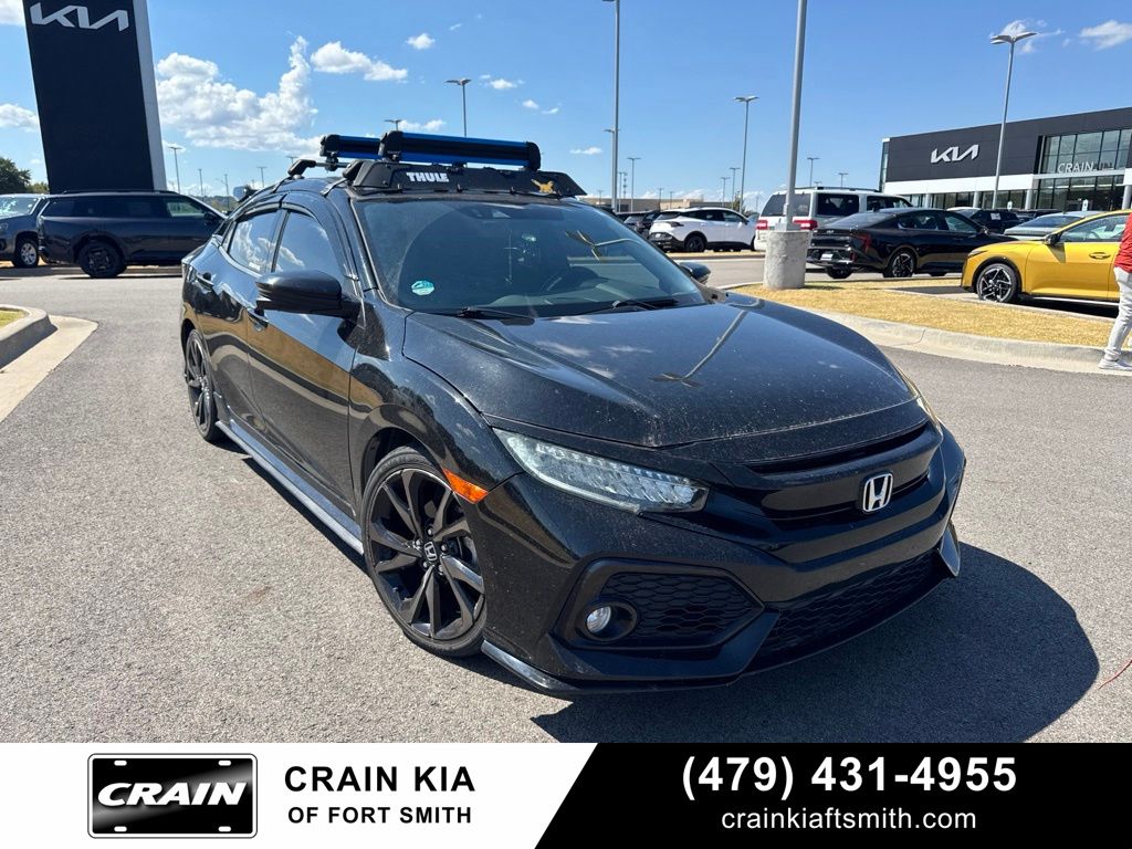 Crystal Black Pearl 2019 Honda Civic Hatchback Hatchback Front-Wheel Drive Continuously Variable Transmission
