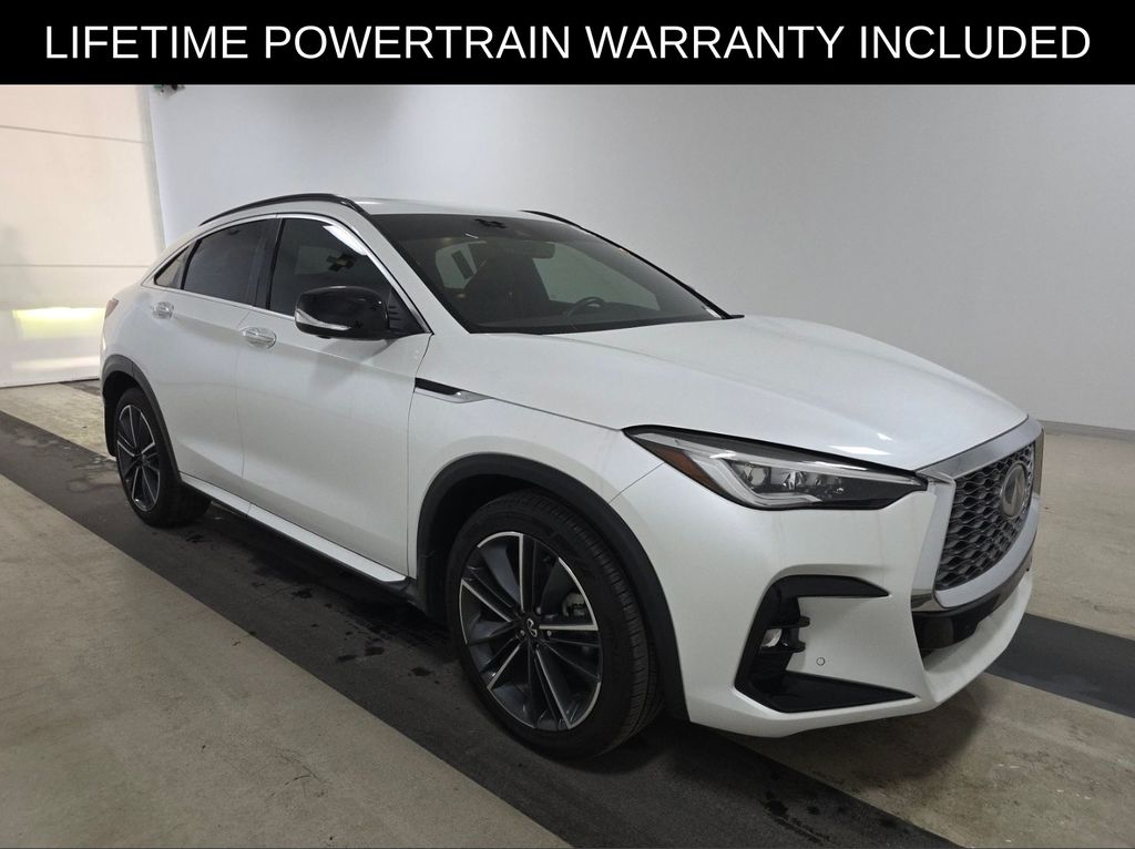 Radiant White 2025 INFINITI QX55 SUV / Crossover All-Wheel Drive Continuously Variable Transmission