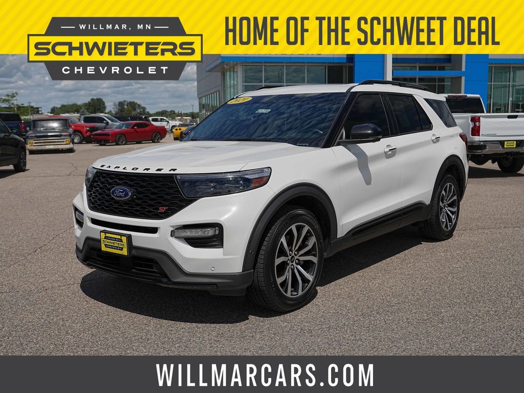 Star White Metallic Tri-Coat 2020 Ford Explorer SUV / Crossover All-Wheel Drive Automatic
