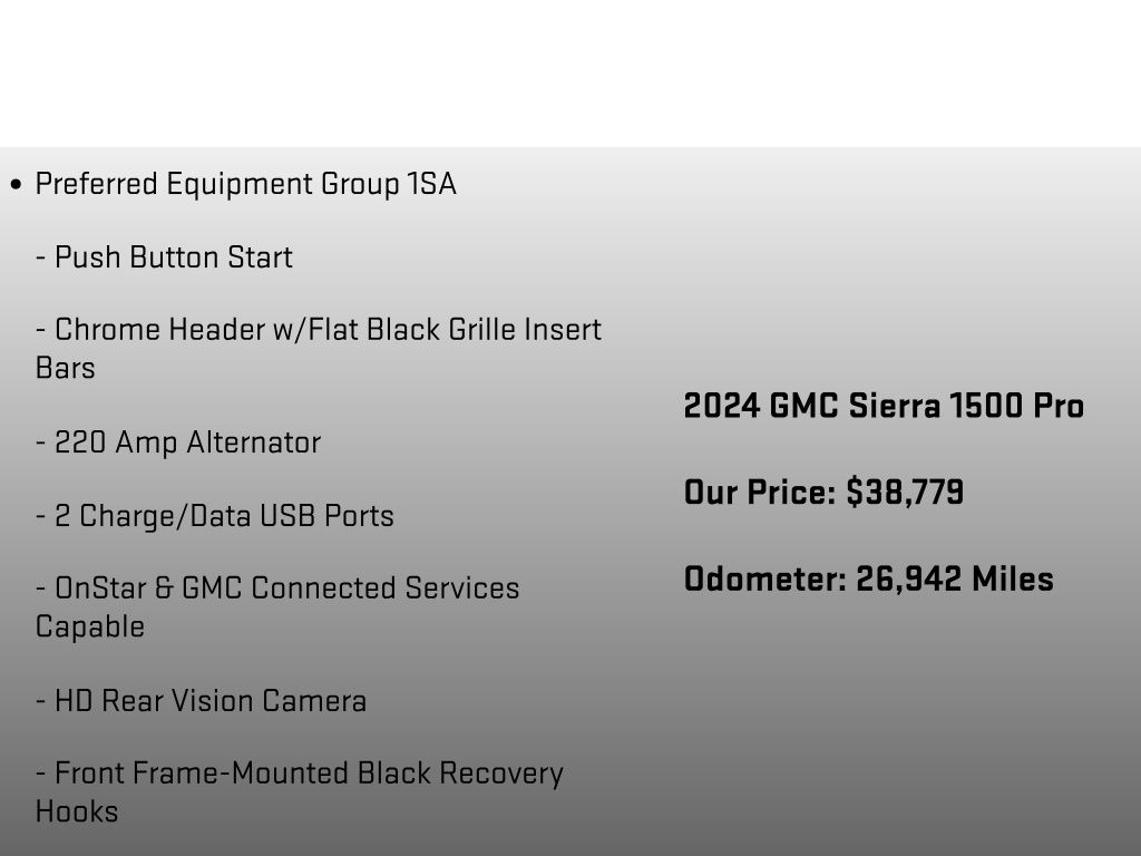 2024 GMC Sierra 1500 Pro Black at Grove City Ford