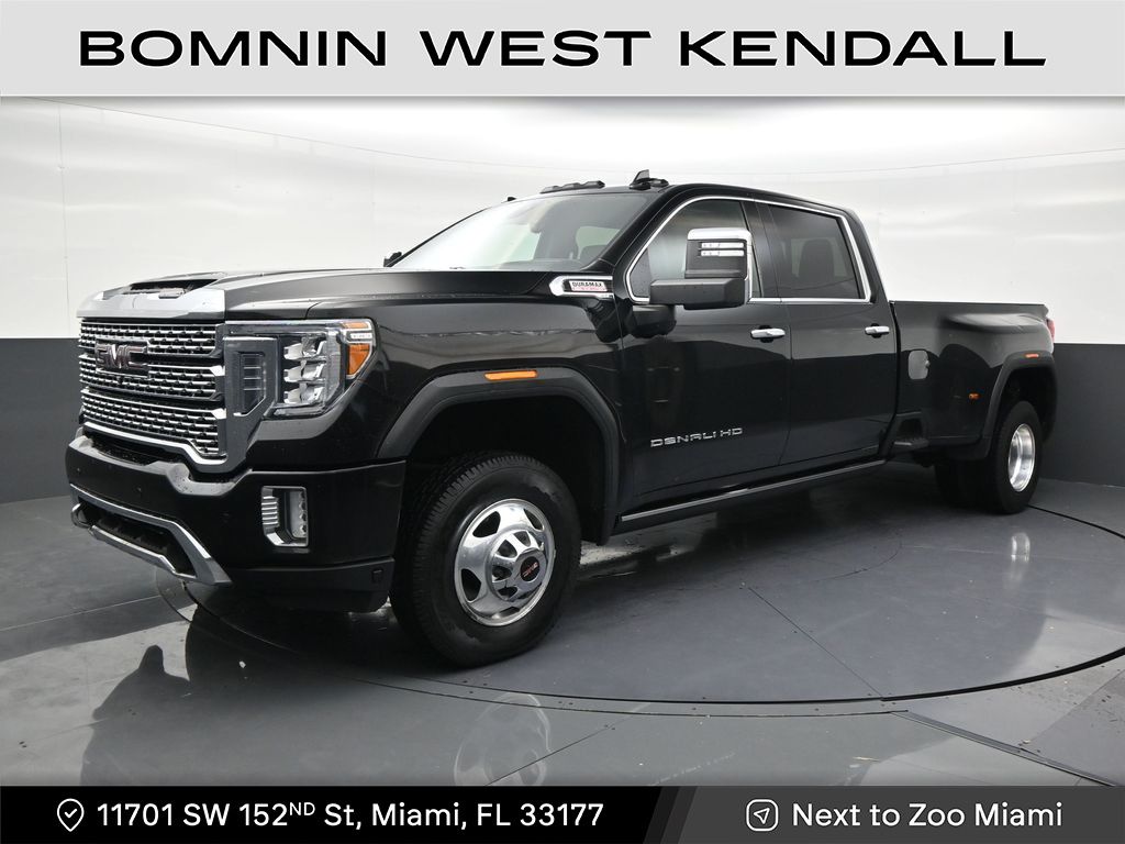 Onyx Black 2021 GMC Sierra 3500HD Denali Crew Cab 4WD Pickup Truck Four-Wheel Drive Automatic