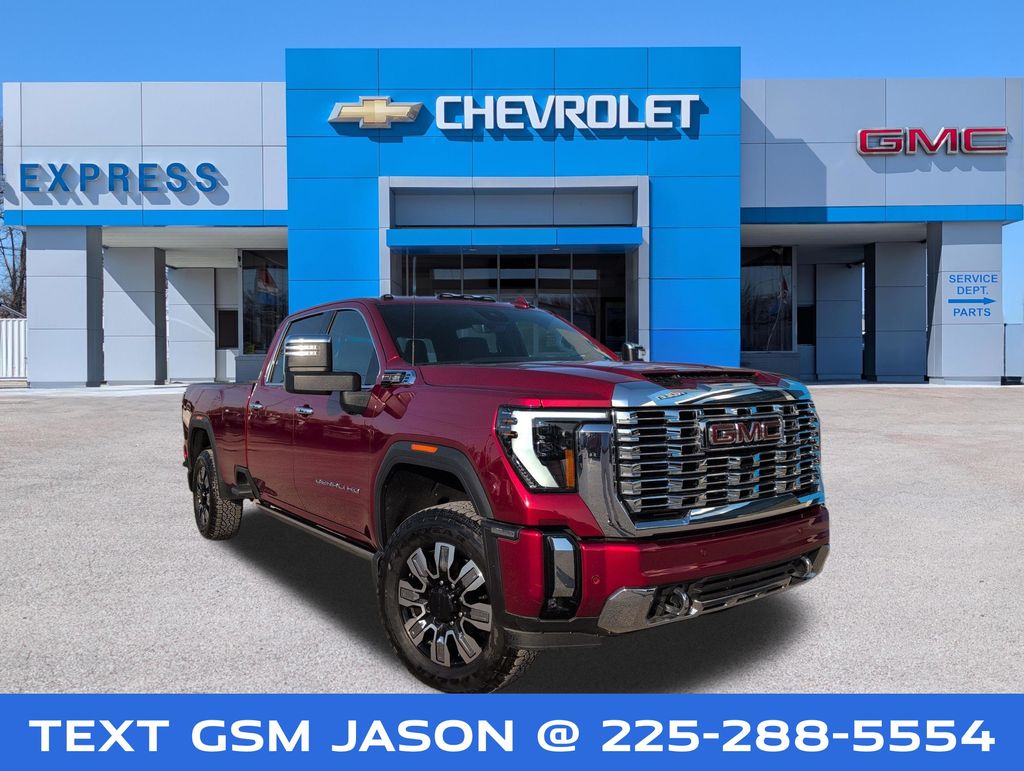 Volcanic Red Tintcoat 2024 GMC Sierra 2500HD Denali Crew Cab 4WD Pickup Truck Four-Wheel Drive Automatic