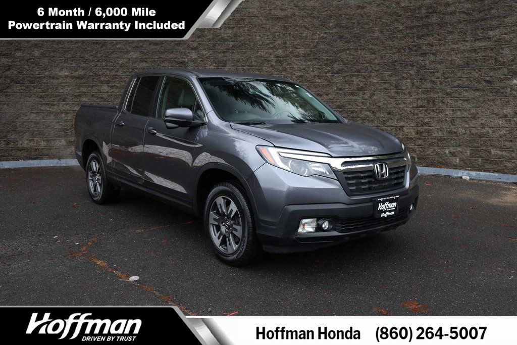 Gray 2017 Honda Ridgeline RTL-T AWD Pickup Truck All-Wheel Drive 6-Speed Automatic