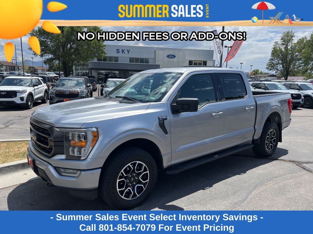 Silver Metallic 2021 Ford F-150 Pickup Truck Four-Wheel Drive Automatic