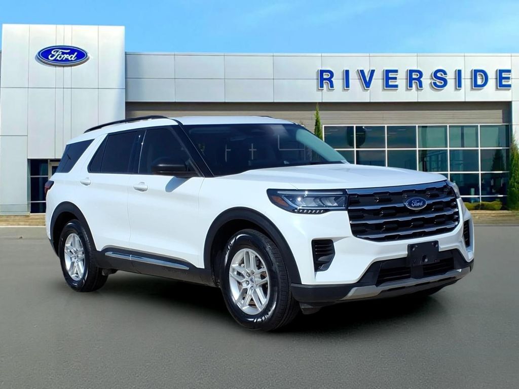 White Metallic 2025 Ford Explorer SUV / Crossover Rear-Wheel Drive Automatic