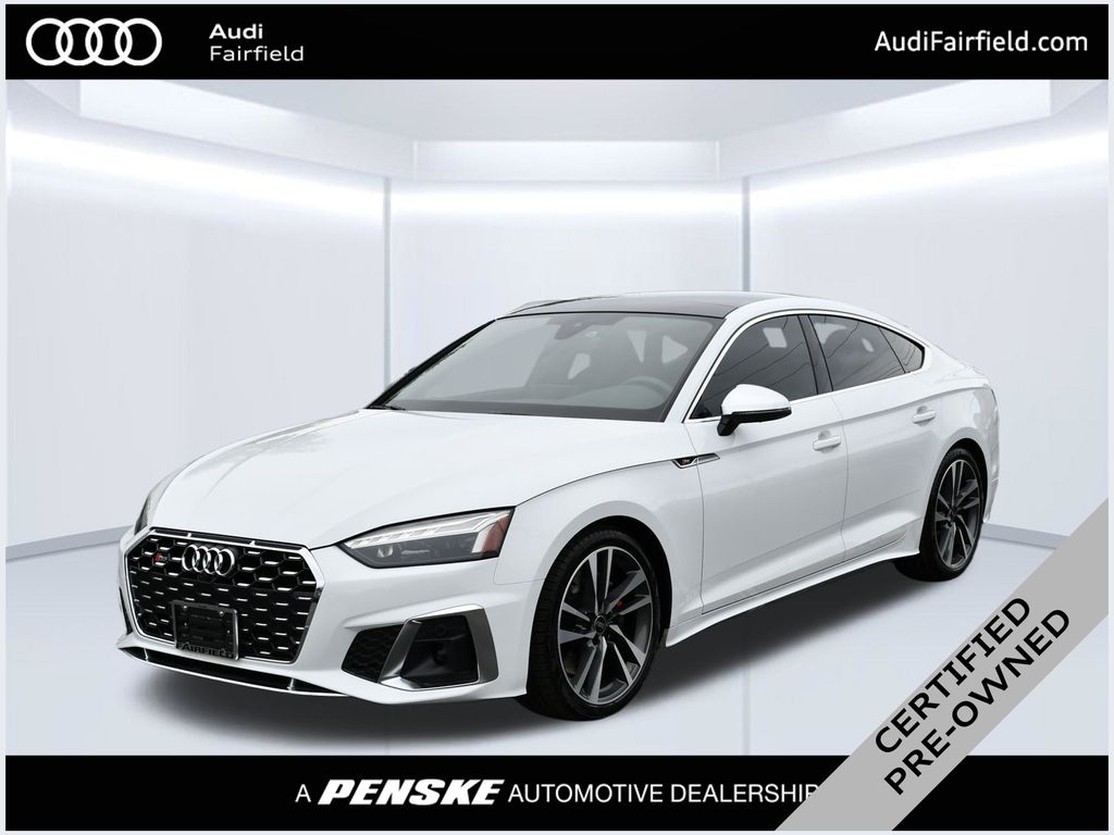 Glacier White Metallic 2023 Audi S5 Sportback Sedan All-Wheel Drive 8-Speed Automatic