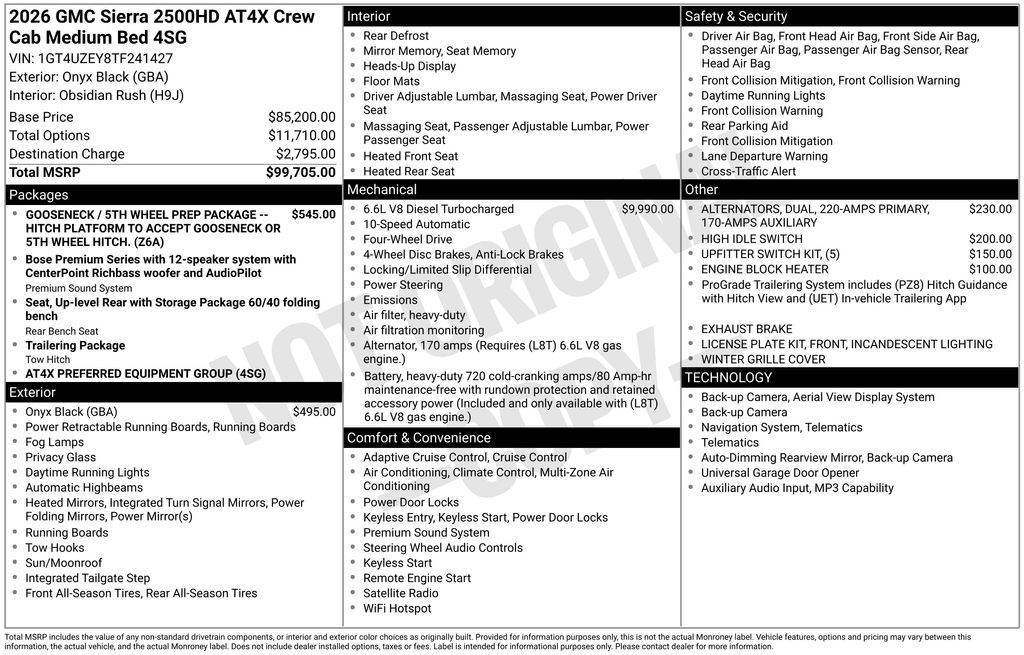 2026 GMC Sierra 2500HD AT4X