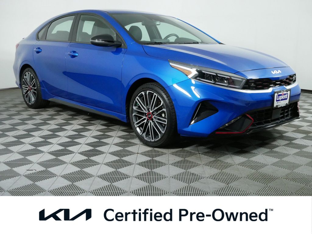 Sporty Blue 2024 Kia Forte Sedan Front-Wheel Drive 7-Speed Automatic