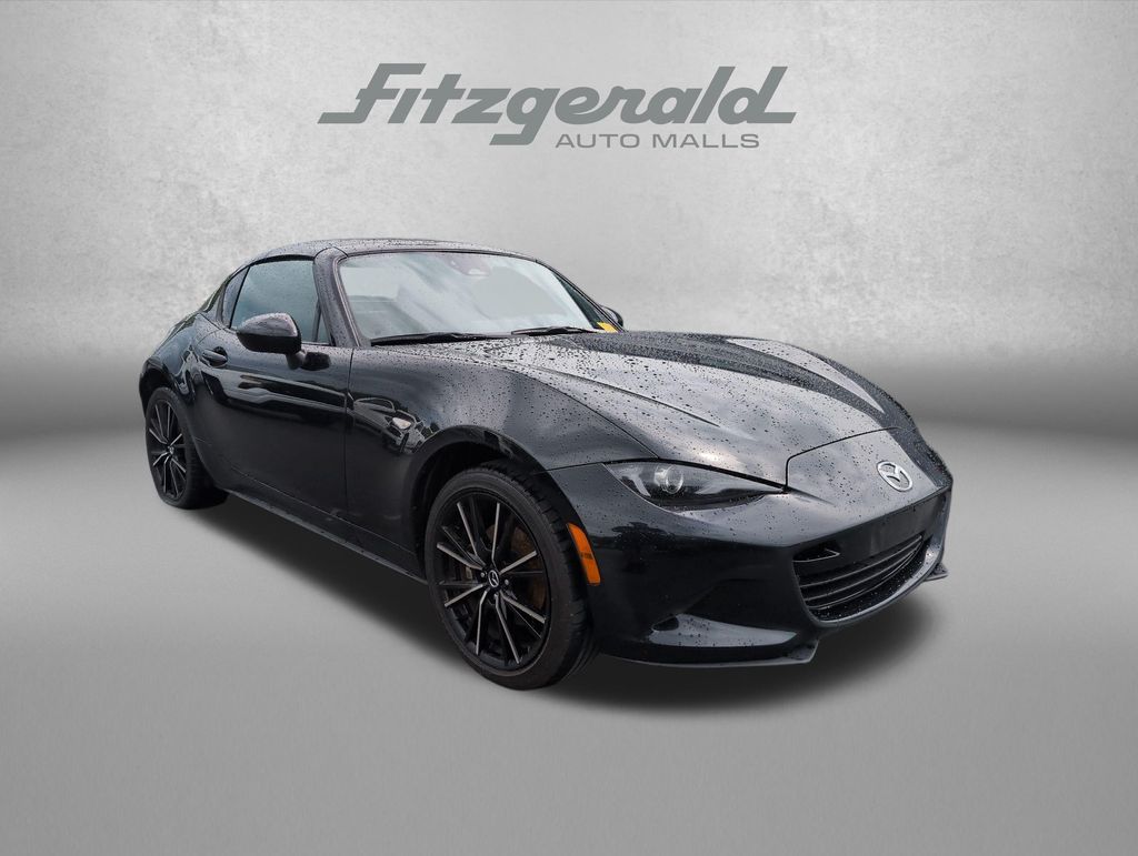 Jet Black Mica 2025 Mazda MX-5 Miata RF Grand Touring RWD Convertible Rear-Wheel Drive 6-Speed Automatic