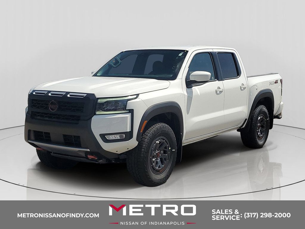 Glacier White 2026 Nissan Frontier Pickup Truck Four-Wheel Drive 9-Speed Automatic Overdrive