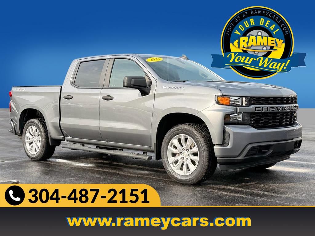 Gray (Satin Steel Metallic) 2022 Chevrolet Silverado 1500 Pickup Truck Four-Wheel Drive 8-Speed Automatic