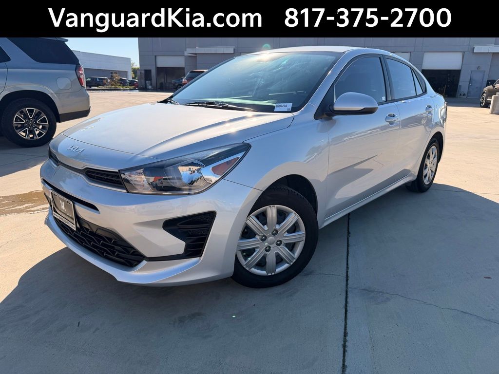 Silky Silver 2023 Kia Rio S FWD Sedan Front-Wheel Drive Continuously Variable Transmission