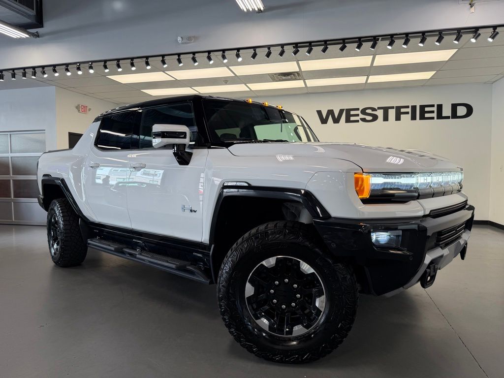 Interstellar White 2022 GMC Hummer EV Pickup Edition 1 Crew Cab AWD Pickup Truck All-Wheel Drive 1-Speed Automatic