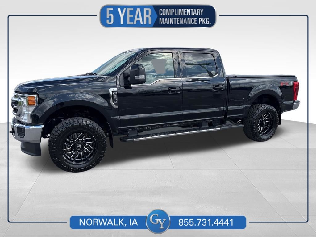Black Metallic 2021 Ford F-250 Super Duty Lariat Crew Cab 4WD Pickup Truck Four-Wheel Drive Automatic