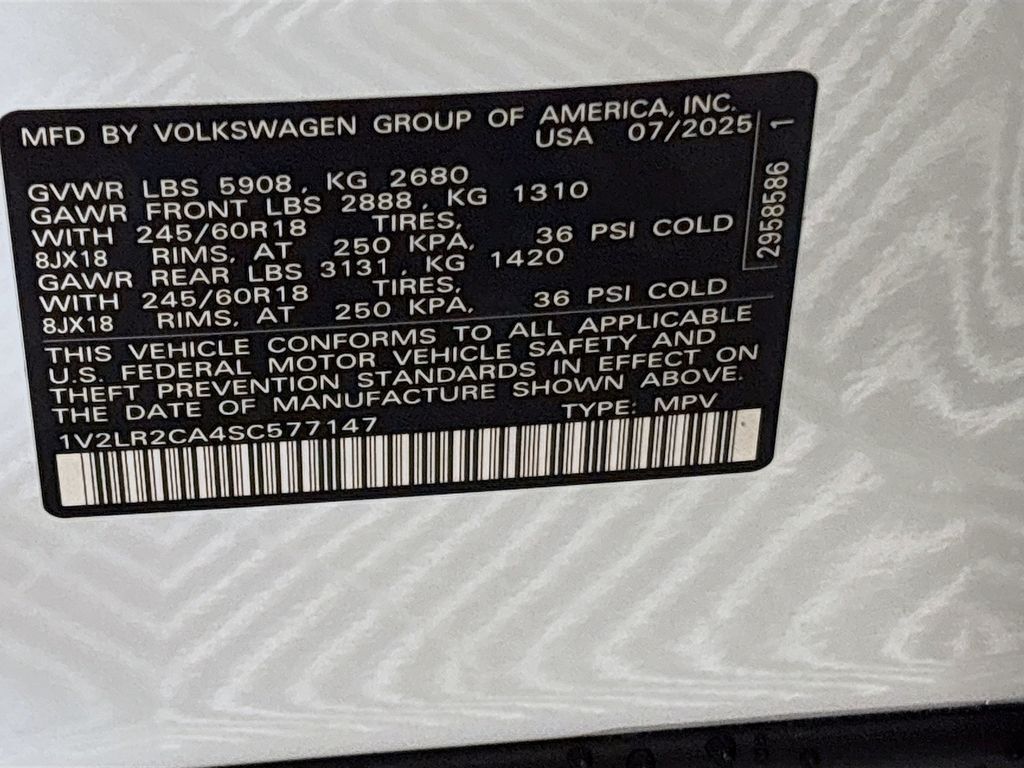 2025 Volkswagen Atlas 2.0T SE