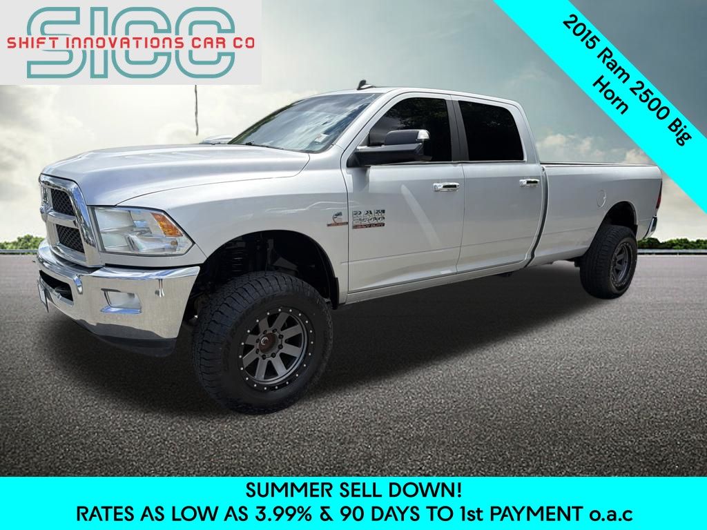 Bright Silver Clearcoat Metallic 2015 RAM 2500 Pickup Truck Four-Wheel Drive 6-Speed Automatic