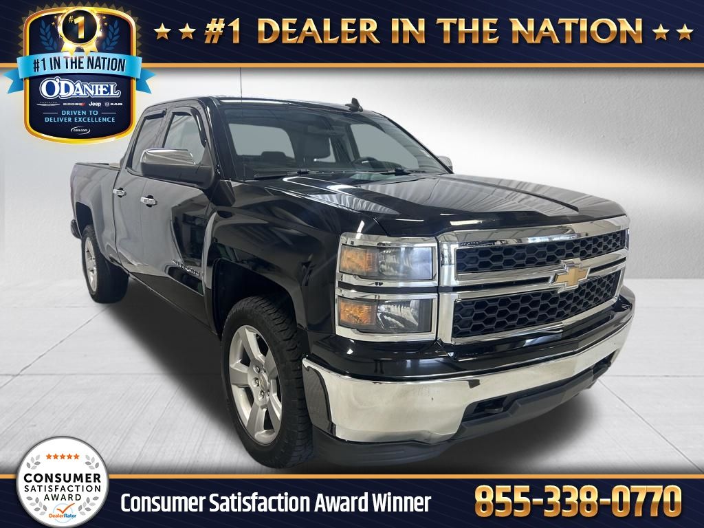 Black 2015 Chevrolet Silverado 1500 LS Double Cab 4WD Pickup Truck Four-Wheel Drive 6-Speed Automatic Overdrive