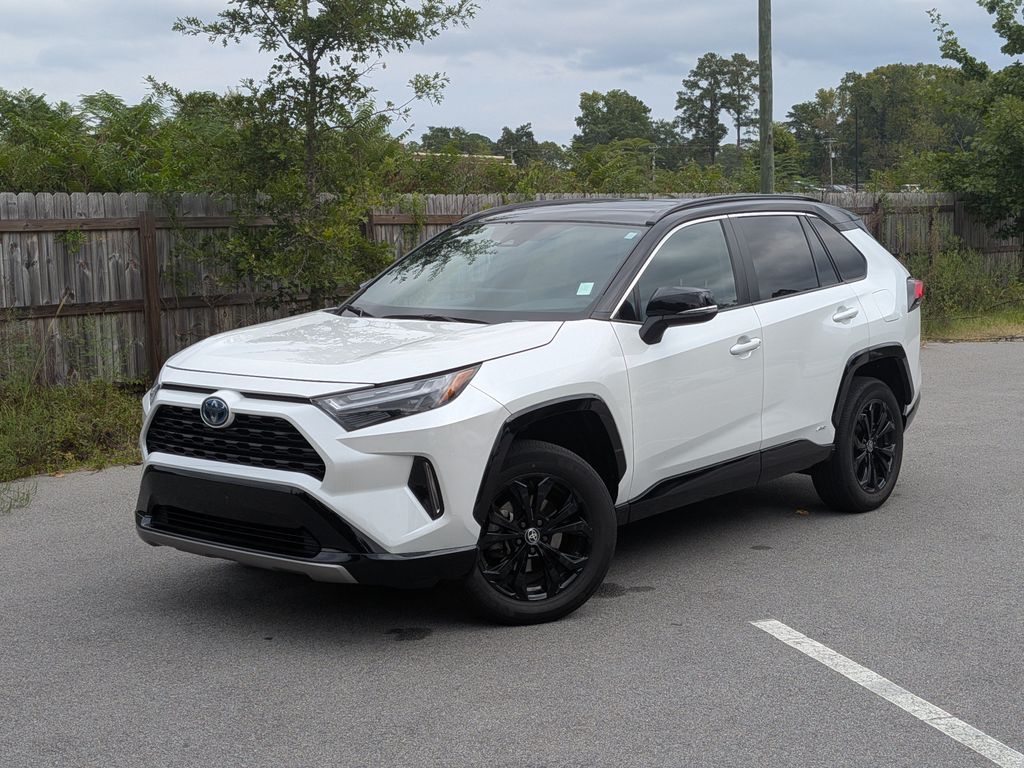 Midnight Black Metallic 2023 Toyota RAV4 Hybrid SUV / Crossover All-Wheel Drive Continuously Variable Transmission