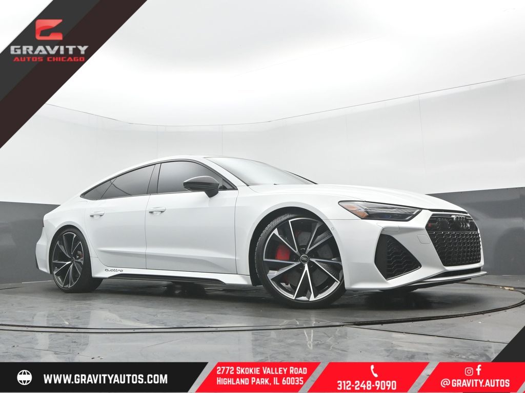Glacier White 2022 Audi RS 7 4.0T quattro AWD Sedan All-Wheel Drive 8-Speed Automatic