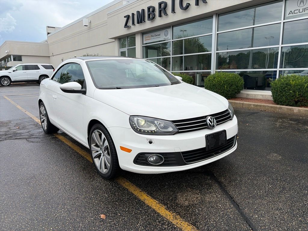 White 2013 Volkswagen Eos Convertible Front-Wheel Drive 6-Speed Dual Clutch