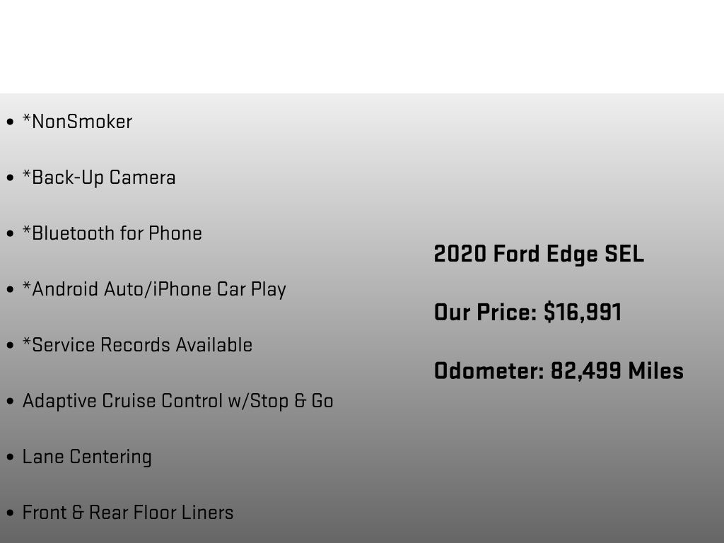 2020 Ford Edge SEL Black at Phil Fitts Ford