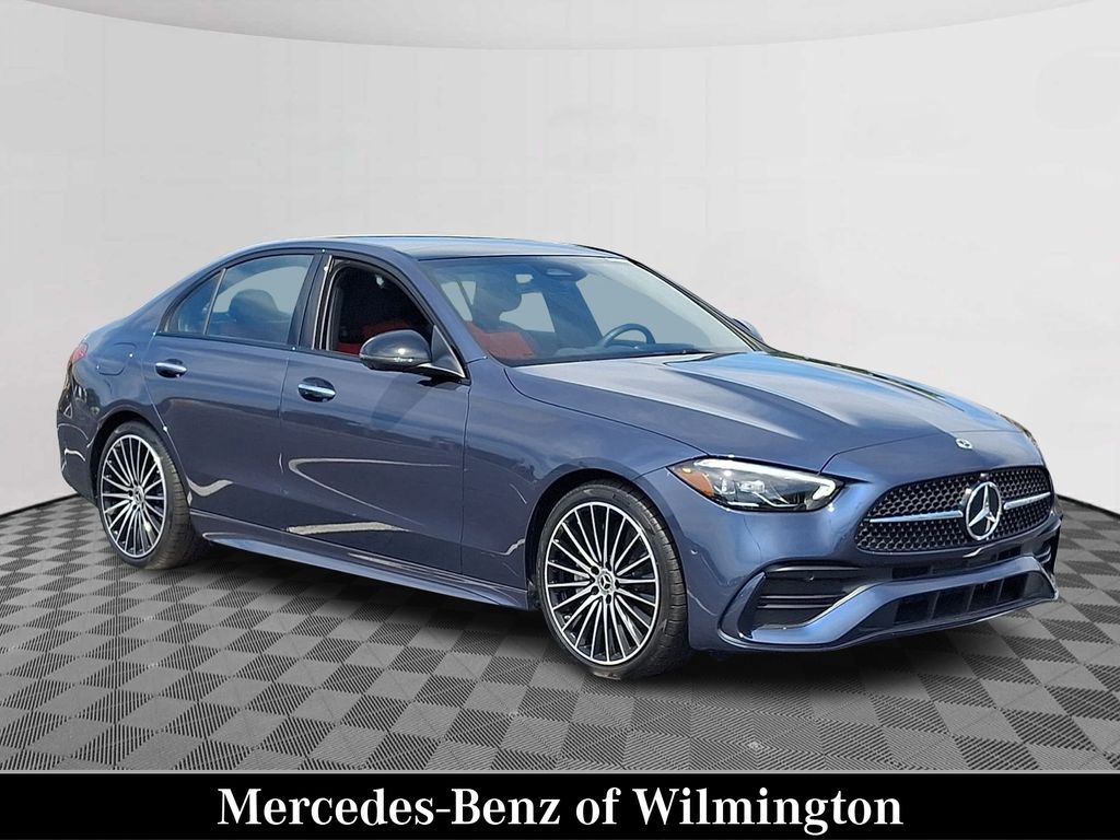 Twilight Blue Metallic 2026 Mercedes-Benz C-Class Sedan All-Wheel Drive 9-Speed Automatic