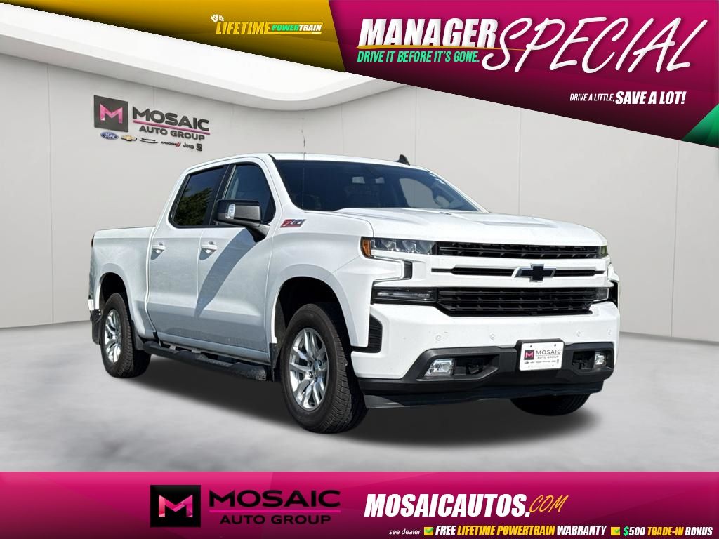 Summit White 2021 Chevrolet Silverado 1500 Pickup Truck Four-Wheel Drive Automatic