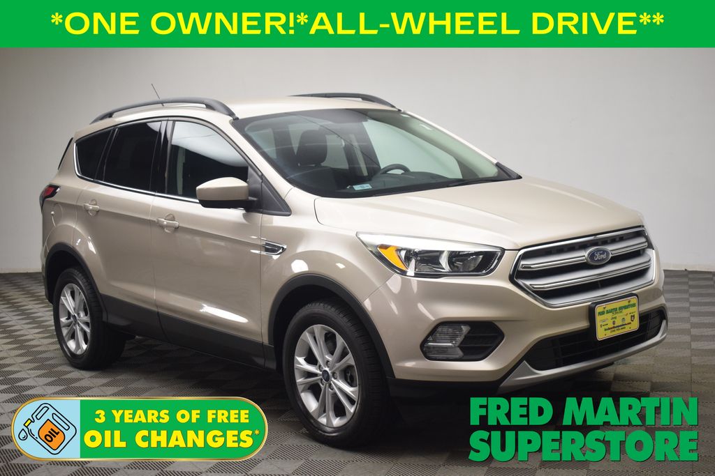 White Gold Metallic 2018 Ford Escape SUV / Crossover All-Wheel Drive 6-Speed Automatic