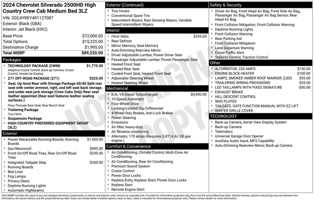 Certified Used 2024 Black Chevrolet High Country image 7