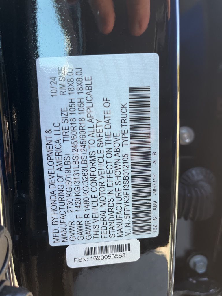 2025 Honda Ridgeline Sport 4